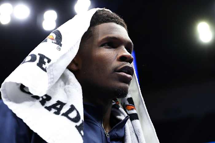 Feb 24, 2024; Minneapolis, Minnesota, USA; Minnesota Timberwolves guard Anthony Edwards (5) reacts to the team s win against the Brooklyn Nets after the game at Target Center.